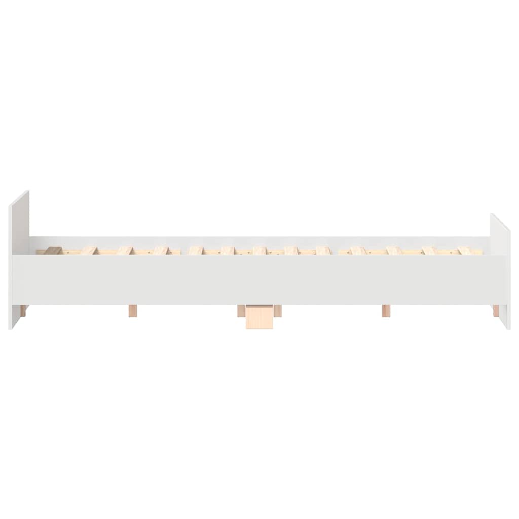 Okvir kreveta s uzglavljem i podnožjem bijeli 150 x 200 cm