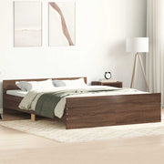 Okvir kreveta s uzglavljem i podnožjem boja hrasta 150x200 cm