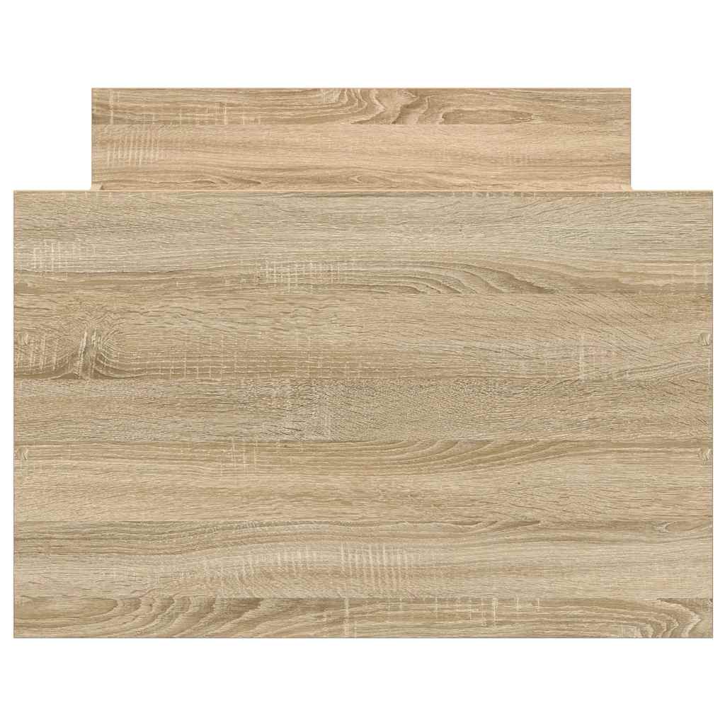 Okvir kreveta s uzglavljem i podnožjem boja hrasta 100 x 200 cm