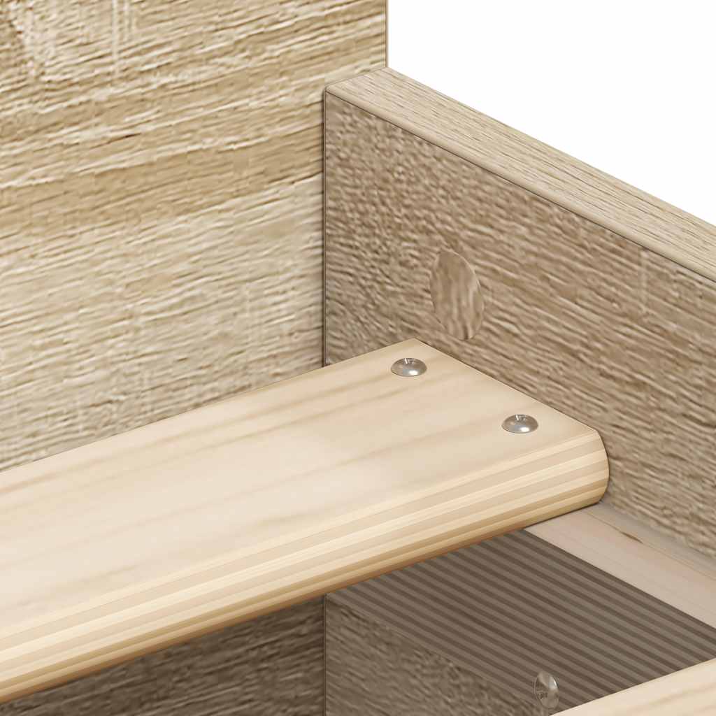 Okvir kreveta s uzglavljem i podnožjem boja hrasta 100 x 200 cm