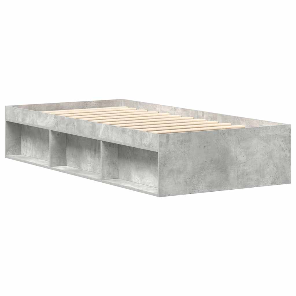 Okvir kreveta siva boja betona 90 x 200 cm