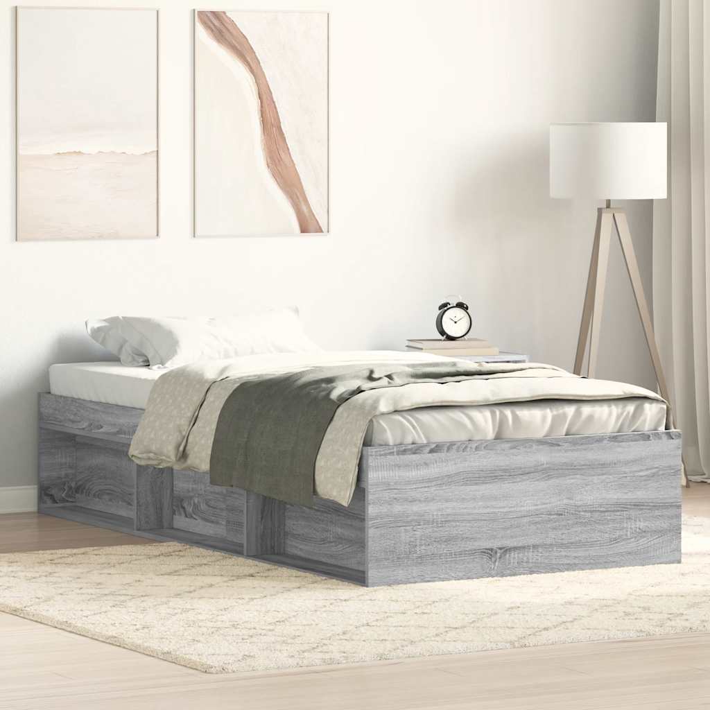 Okvir kreveta siva boja hrasta 100x200 cm