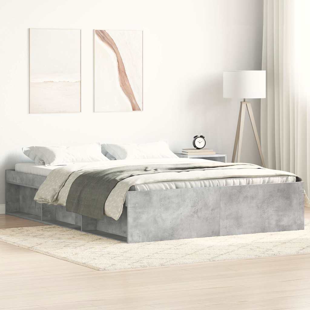 Okvir za krevet siva boja betona 160x200 cm