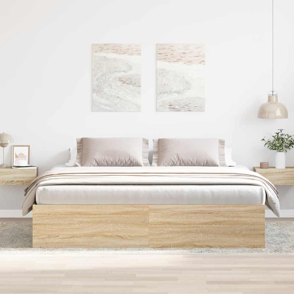 Okvir kreveta boja hrasta sonome 180 x 200 cm veliki bračni