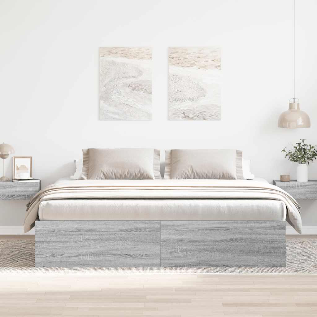Okvir za krevet boja hrasta 180 x 200 cm veliki bračni