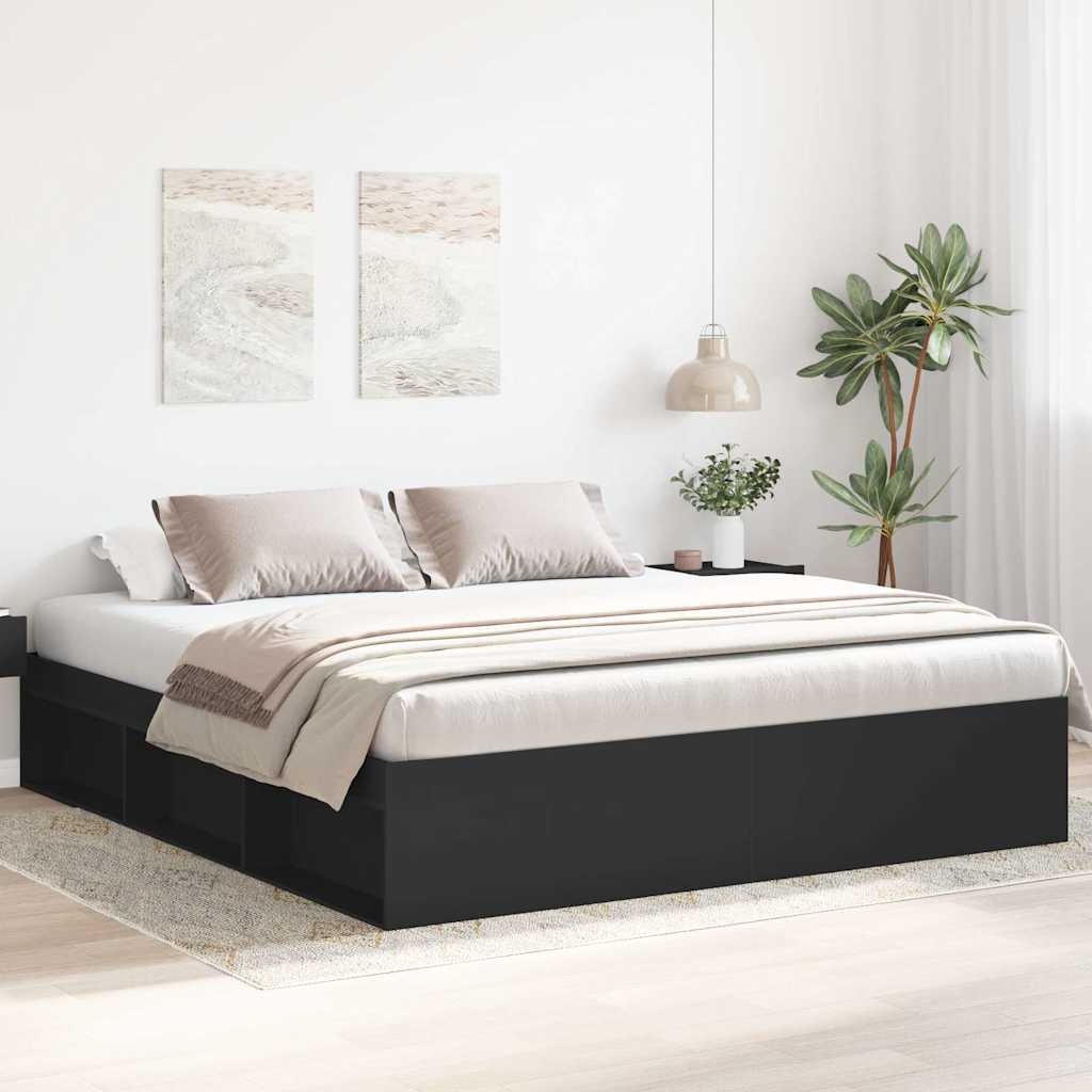Okvir za krevet crni 200x200 cm