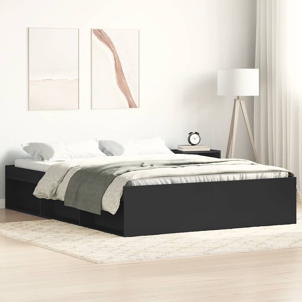 Okvir za krevet crni 120x190 cm mali bračni