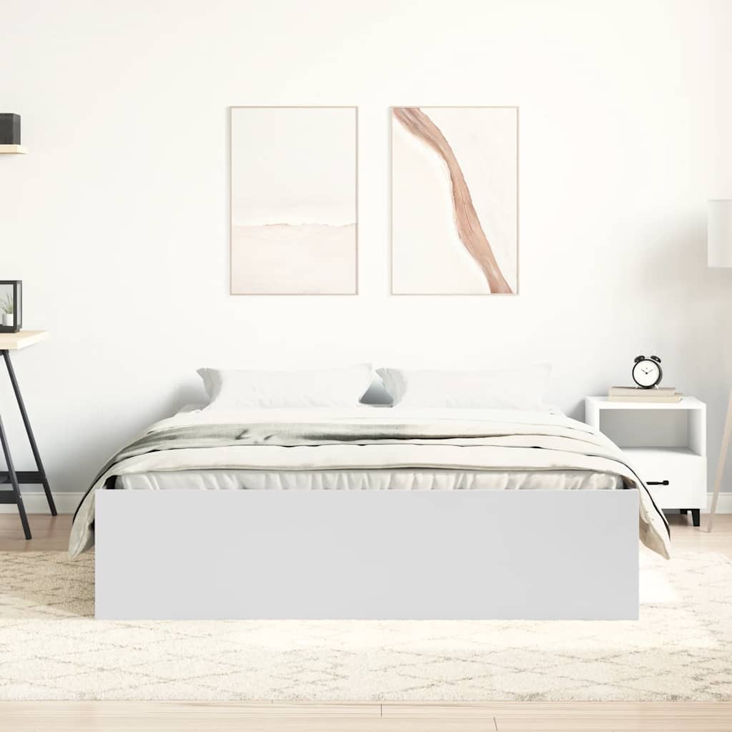 Okvir za krevet bijeli 140 x 190 cm
