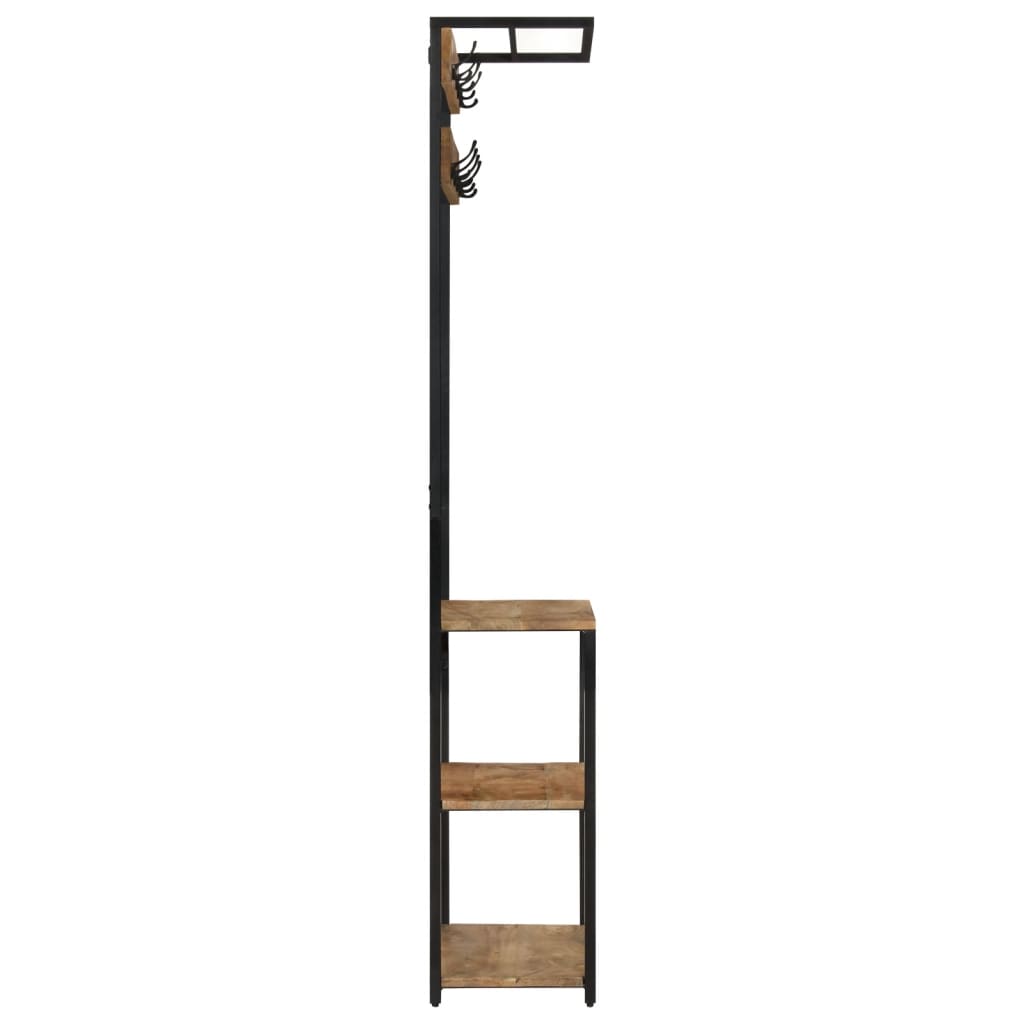 Stalak za kapute s prostorom za cipele 68x30x182 cm drvo manga