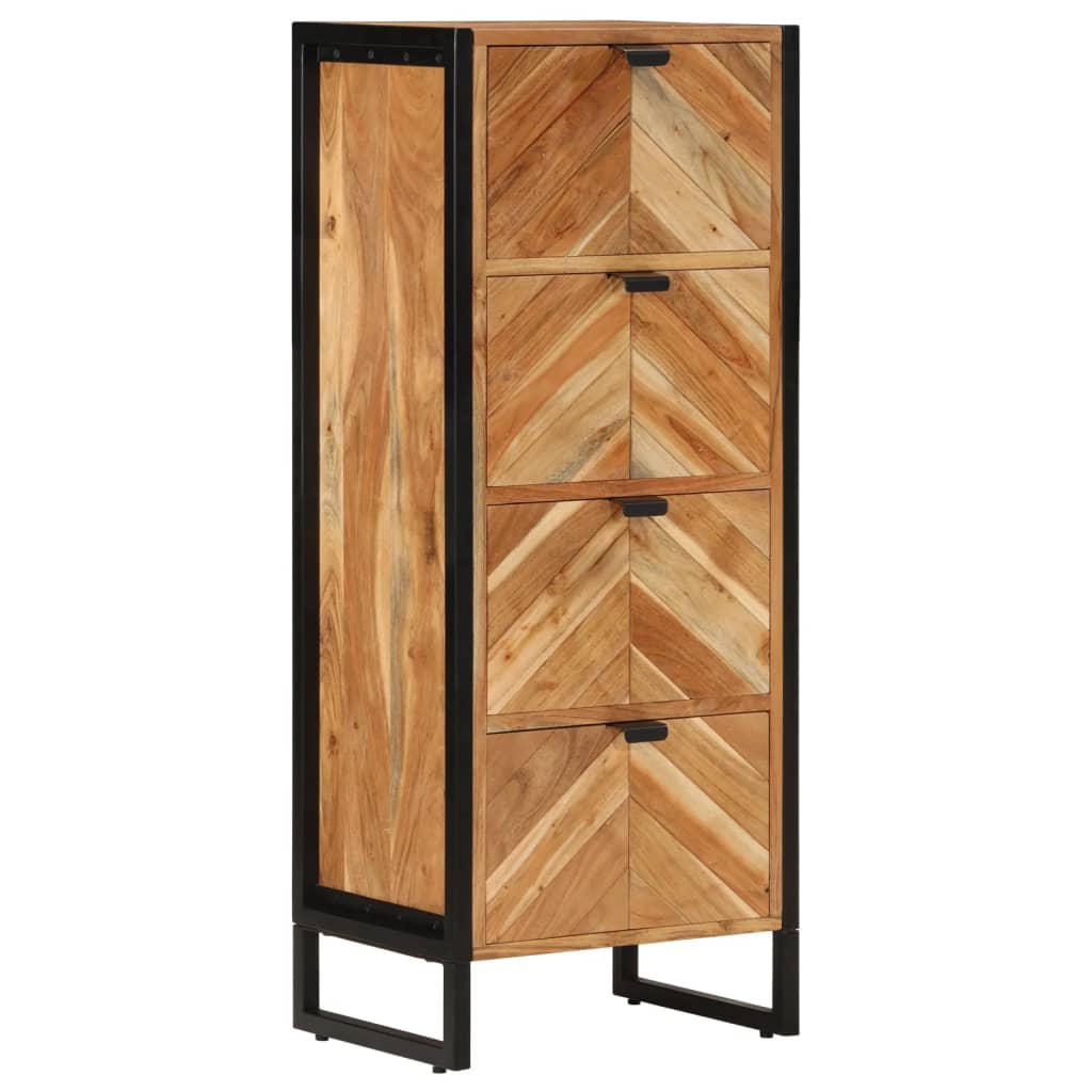 Kupaonski ormarić 40x30x100 cm masivno drvo bagrema i željezo
