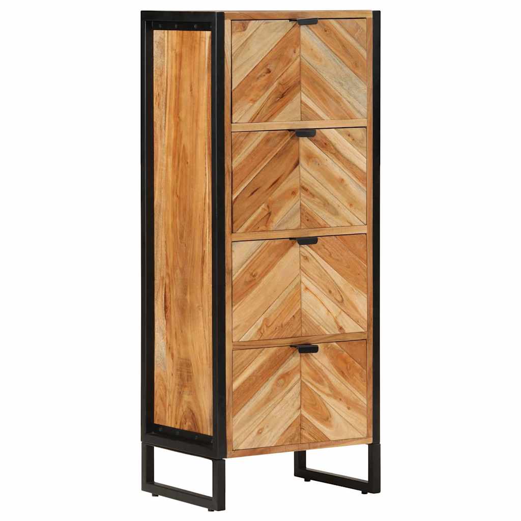 Kupaonski ormarić 40x30x100 cm masivno drvo bagrema i željezo