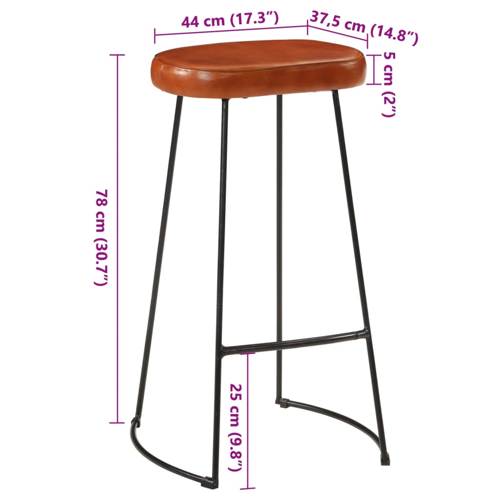 Barski stolci Gavin 2 kom 44 x 37,5 x 78 cm