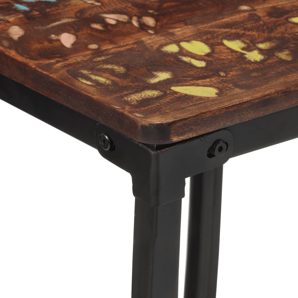 Barske stolice 4 kom od masivnog obnovljenog drva