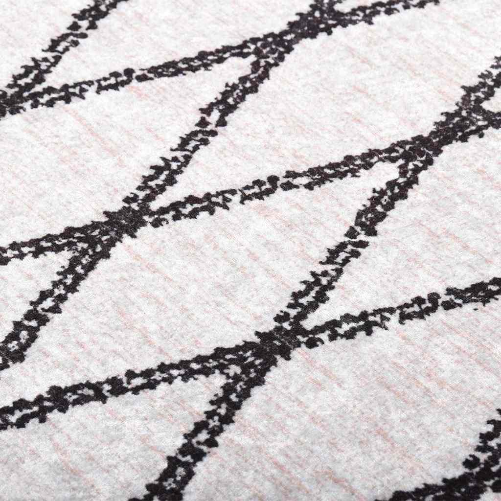 Perivi tepih crno-bijeli 120 x 170 cm