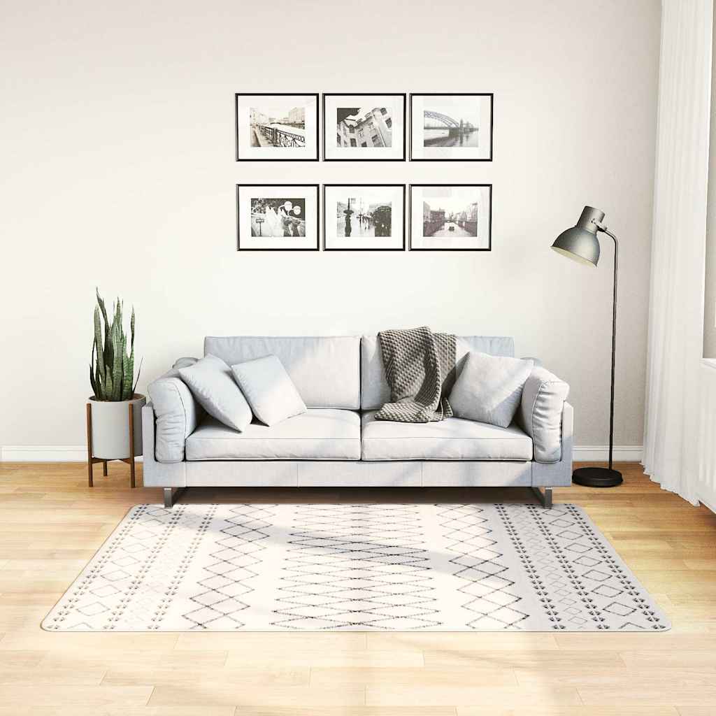 Perivi tepih crno-bijeli 120 x 170 cm