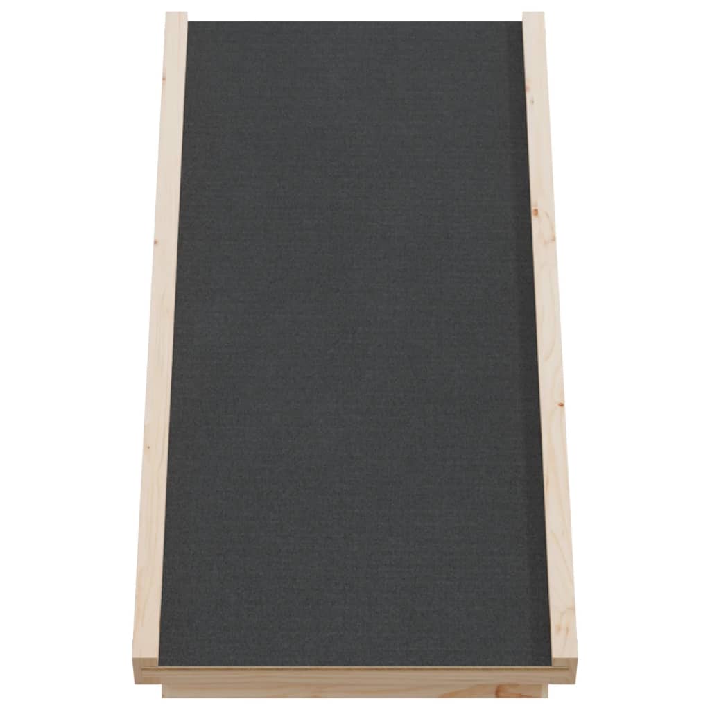 Rampa za pse siva 70 x 35 cm od masivne jelovine