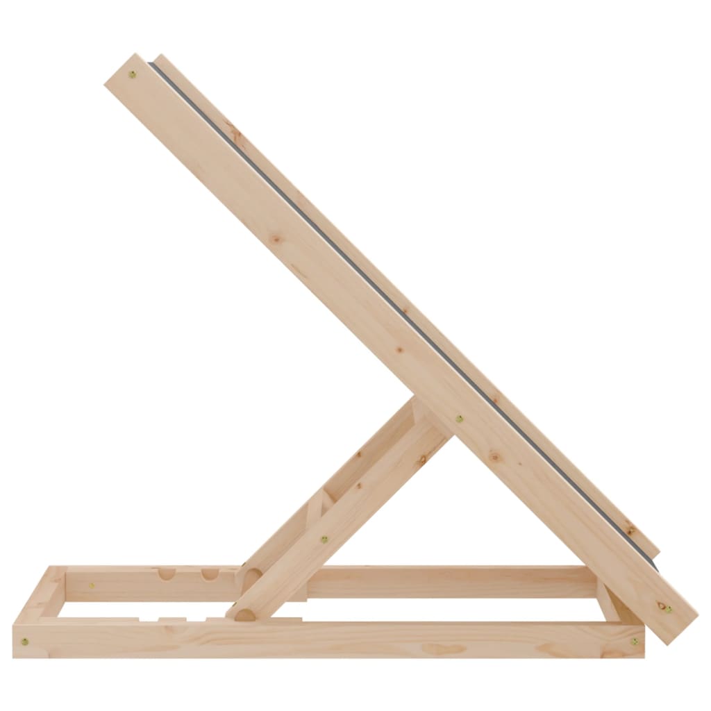 Rampa za pse siva 70 x 35 cm od masivne jelovine
