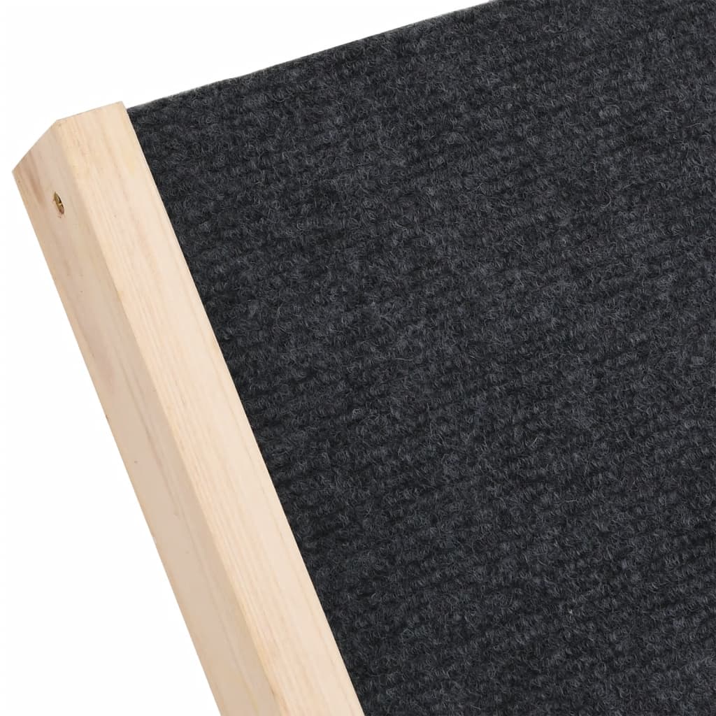 Rampa za pse siva 70 x 35 cm od masivne jelovine