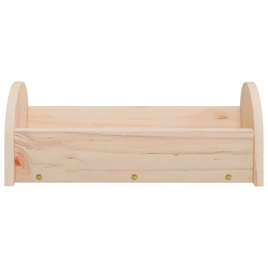Hranilica za sijeno za zečeve 28 x 10 x 10 cm masivna jelovina