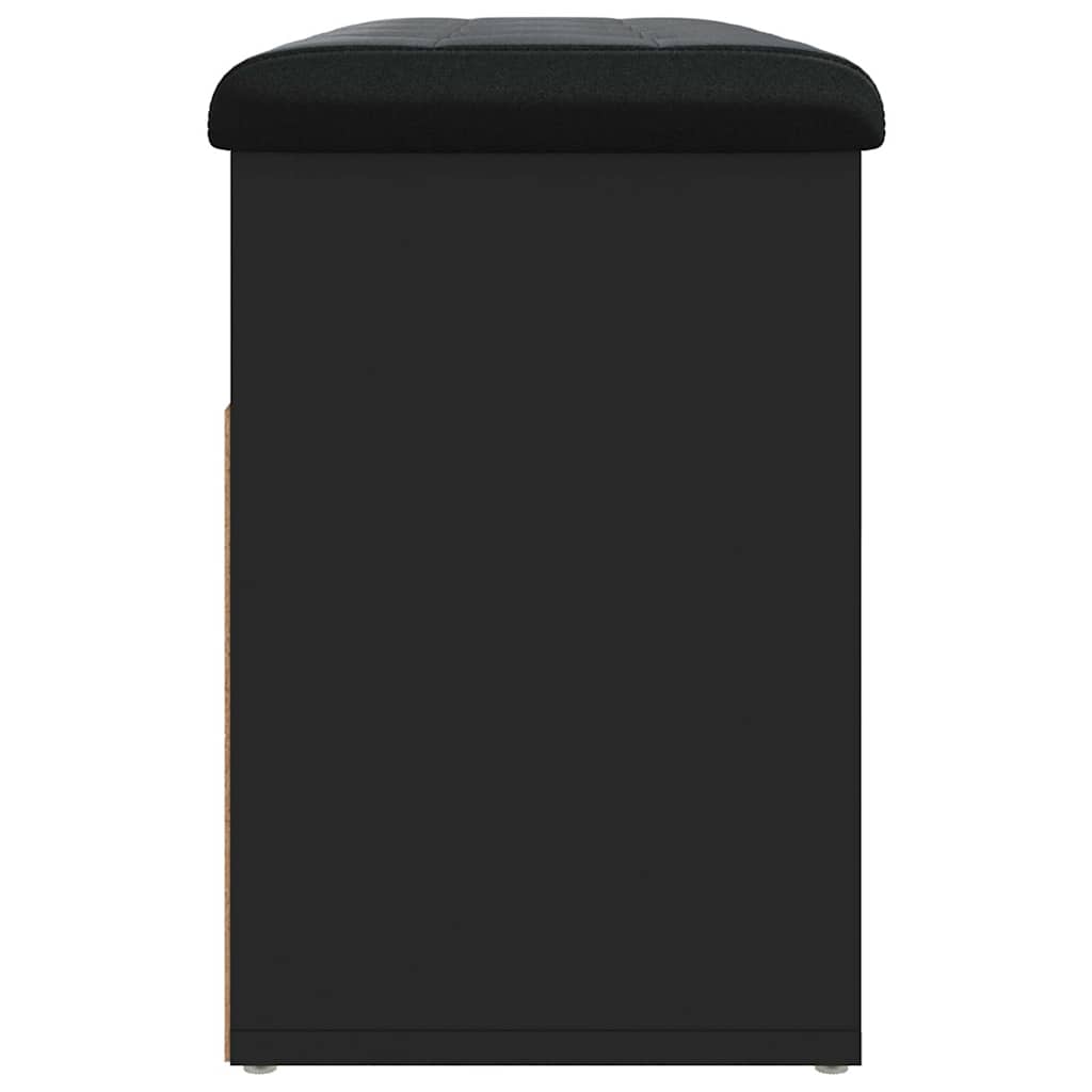 Klupa za cipele crna 82 x 32 x 45,5 cm od konstruiranog drva