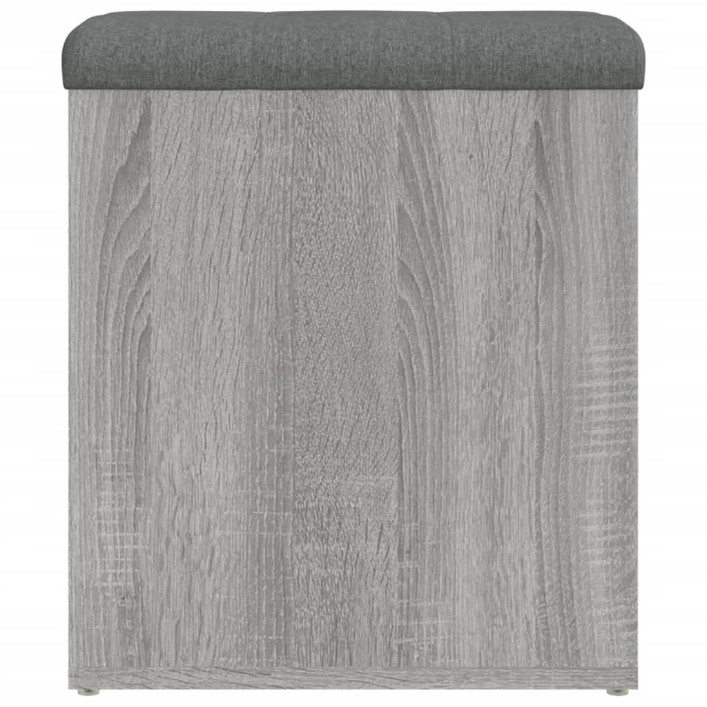 Klupa za cipele siva boja hrasta 42x42x45 cm konstruirano drvo