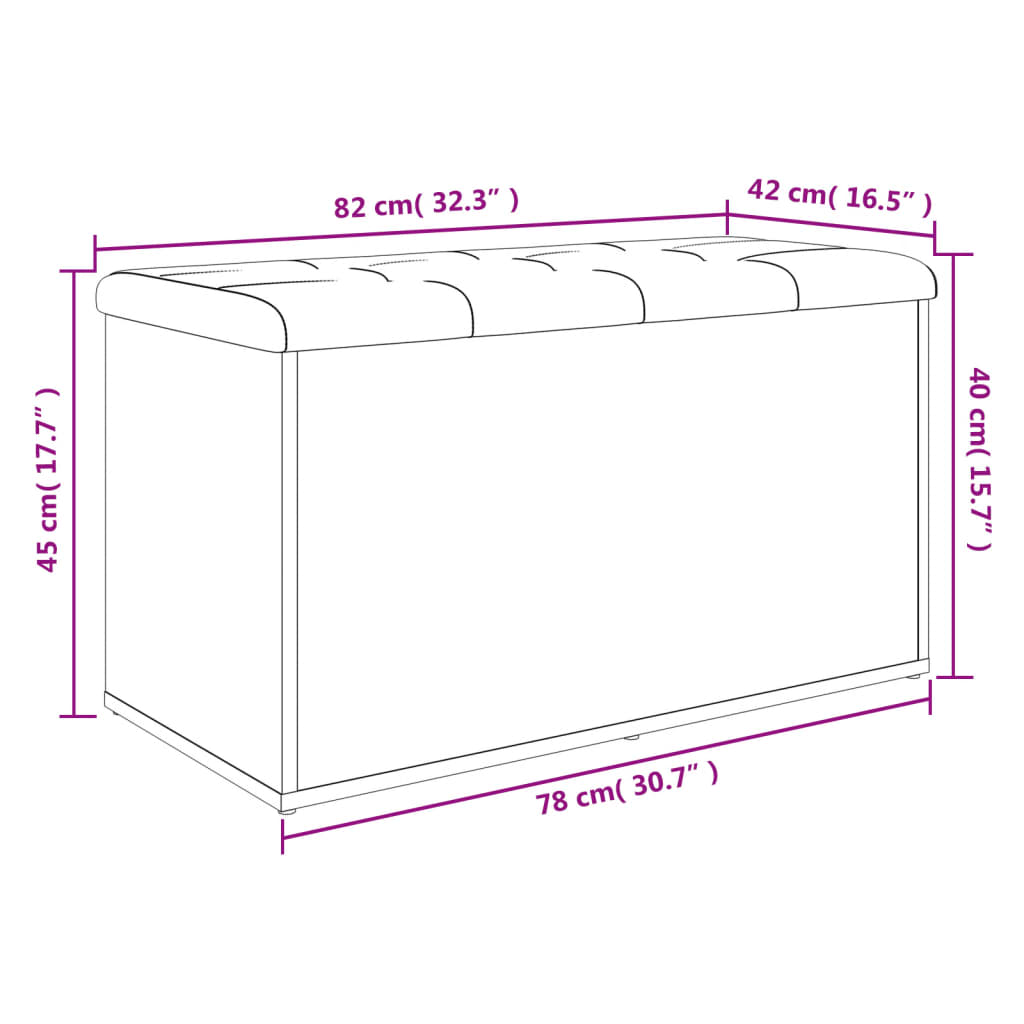 Klupa za odlaganje bijela 82x42x45 cm inženjerski drvo