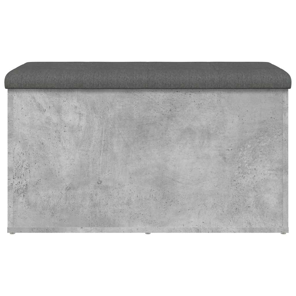 Klupa za pohranu siva boja betona 82x42x45 cm konstruirano drvo