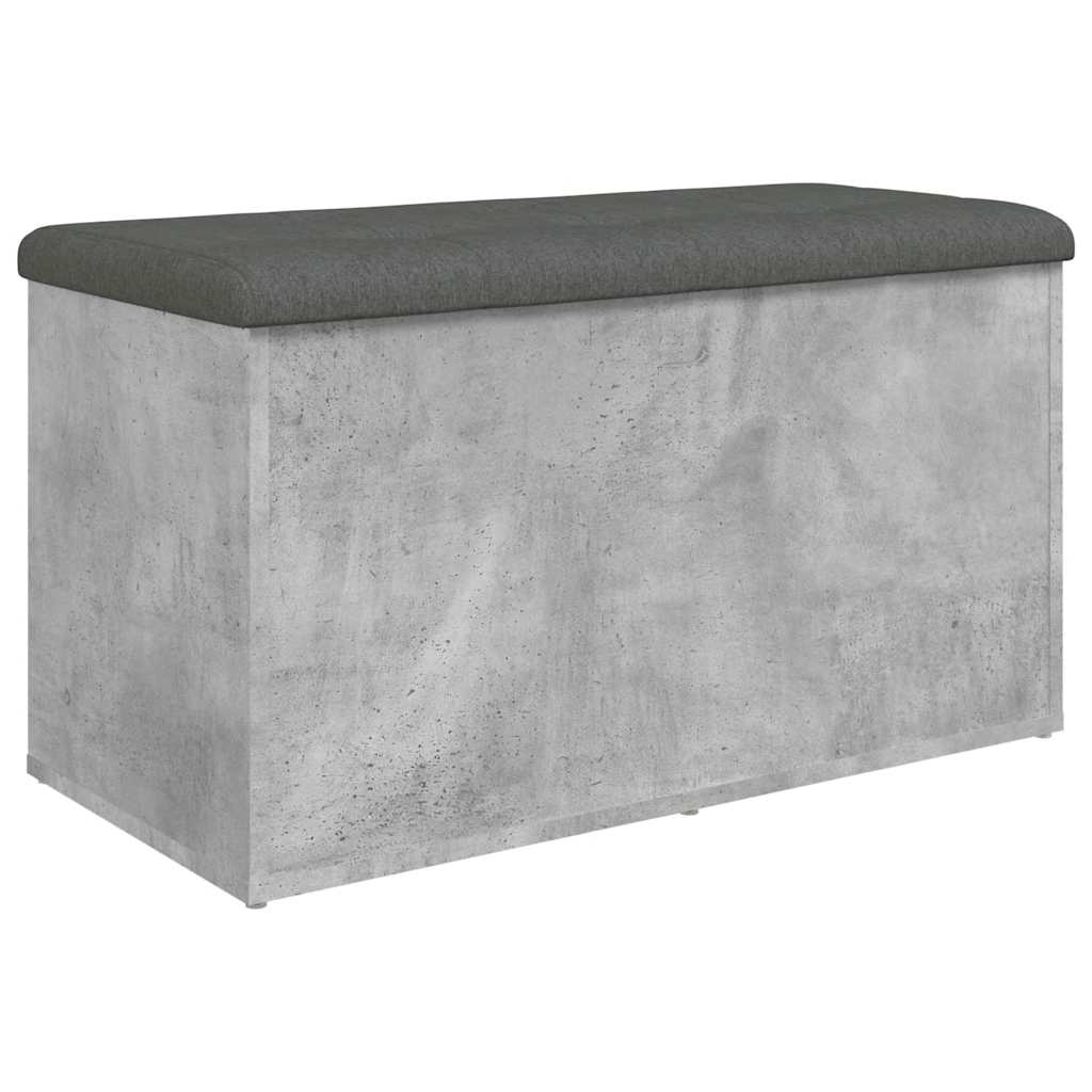 Klupa za pohranu siva boja betona 82x42x45 cm konstruirano drvo