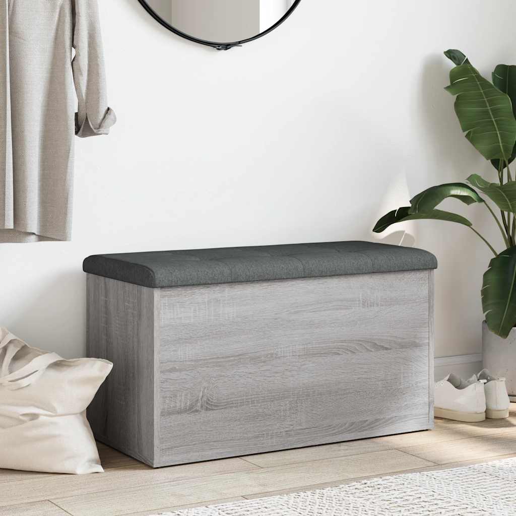 Klupa za cipele siva boja hrasta 82x42x45 cm konstruirano drvo