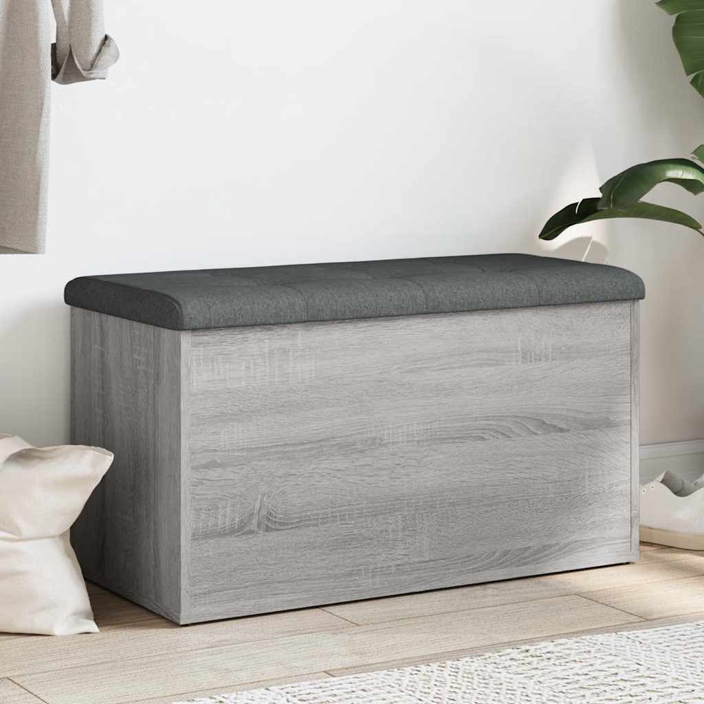 Klupa za cipele siva boja hrasta 82x42x45 cm konstruirano drvo