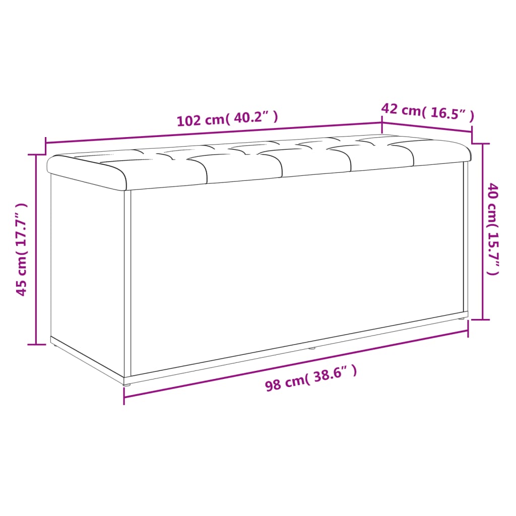 Klupa za odlaganje bijela 102x42x45 cm inženjerski drvo