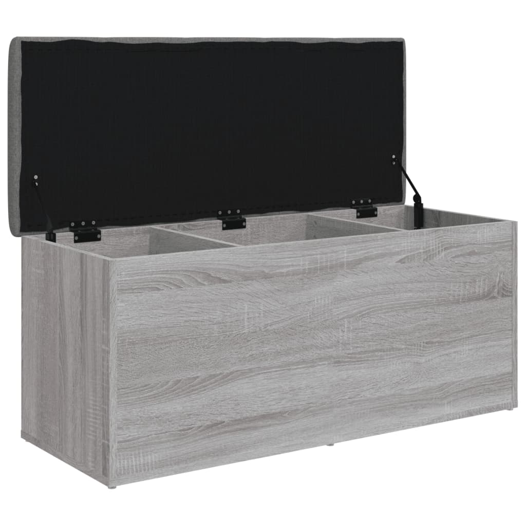 Klupa za cipele siva boja hrasta 102x42x45 cm konstruirano drvo