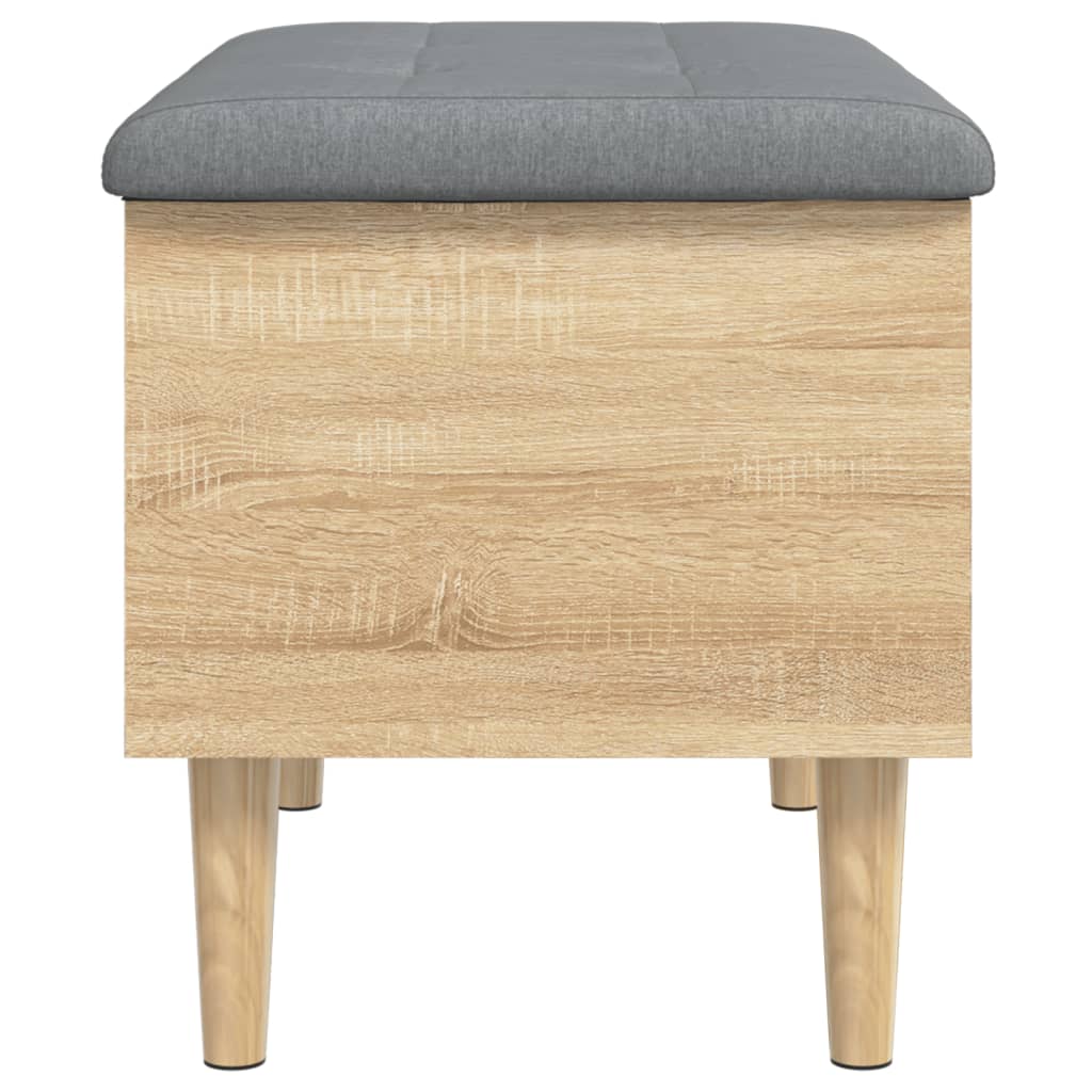 Klupa za pohranu boja hrasta 62x42x46 cm od konstruiranog drva