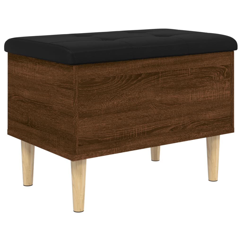 Klupa za pohranu boja hrasta 62x42x46 cm od konstruiranog drva