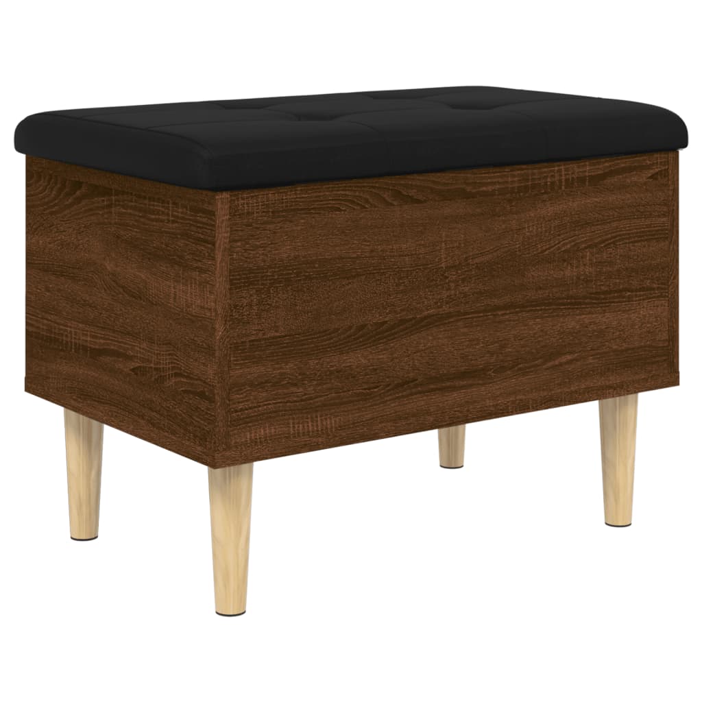 Klupa za pohranu boja hrasta 62x42x46 cm od konstruiranog drva