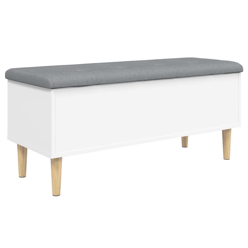 Klupa za pohranu bijela 102x42x46 cm od konstruiranog drva