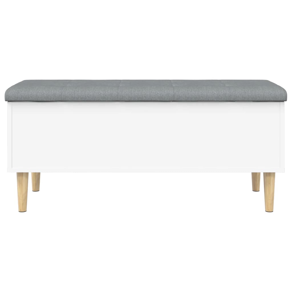 Klupa za pohranu bijela 102x42x46 cm od konstruiranog drva