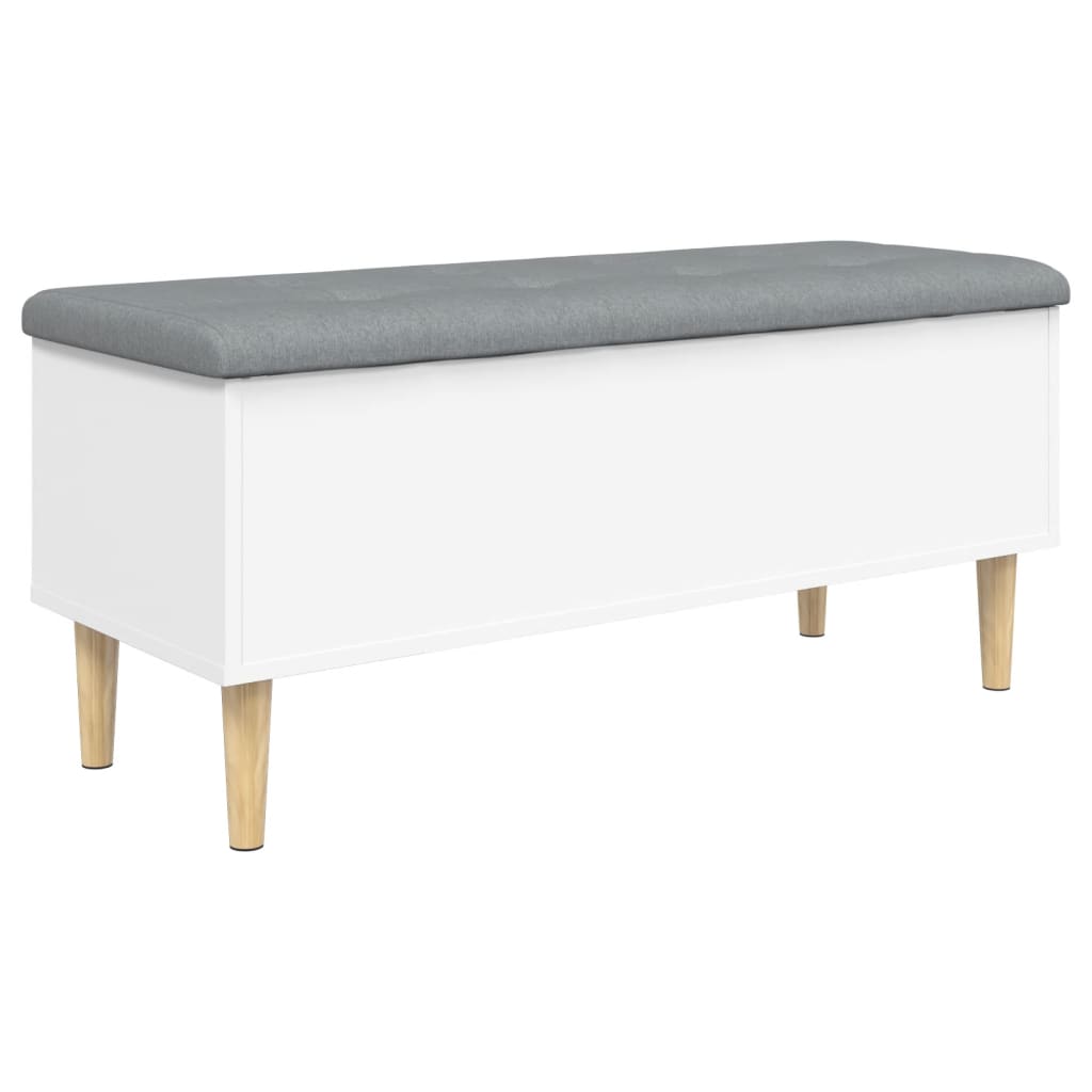 Klupa za pohranu bijela 102x42x46 cm od konstruiranog drva