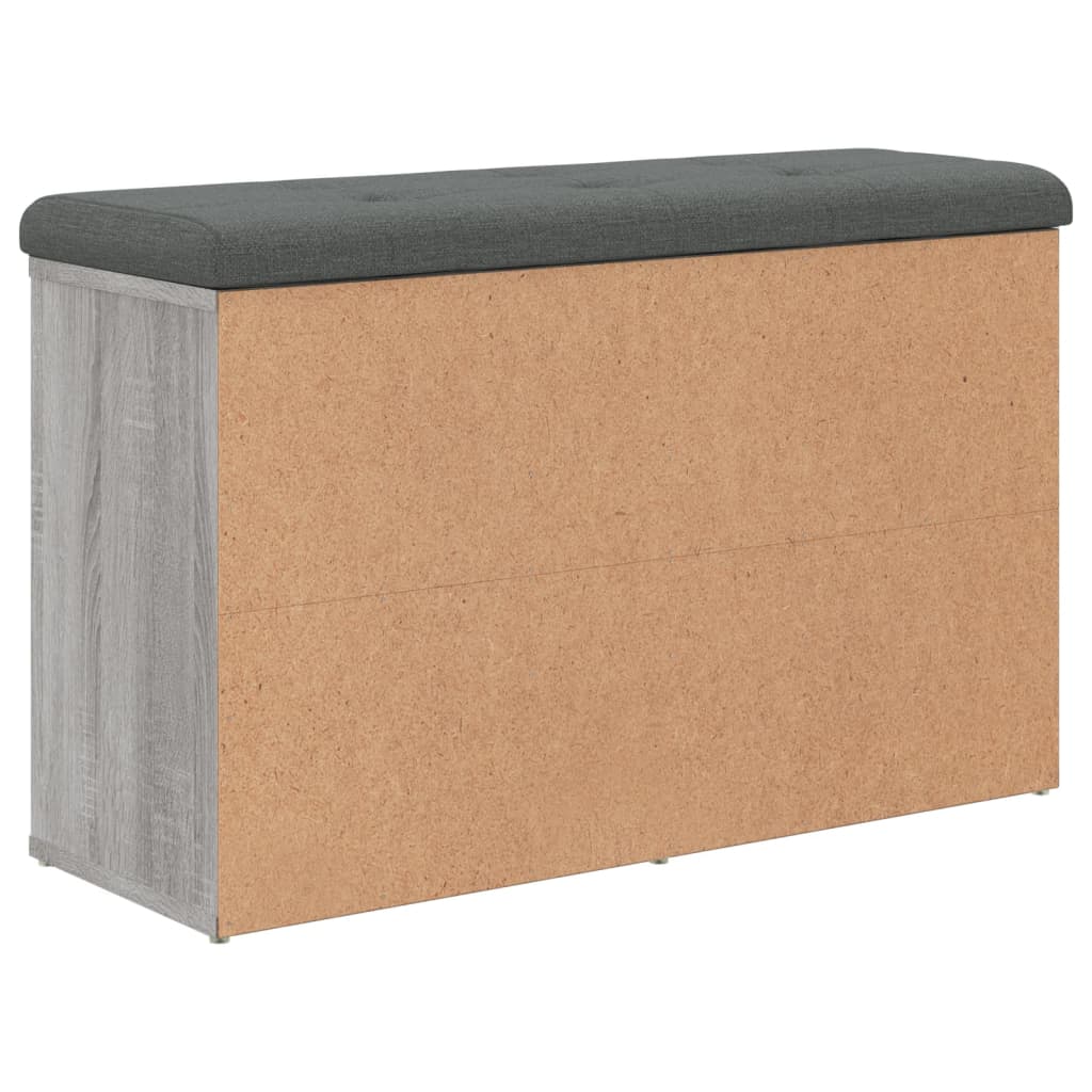 Klupa za cipele siva boja hrasta 82x32x50 cm konstruirano drvo