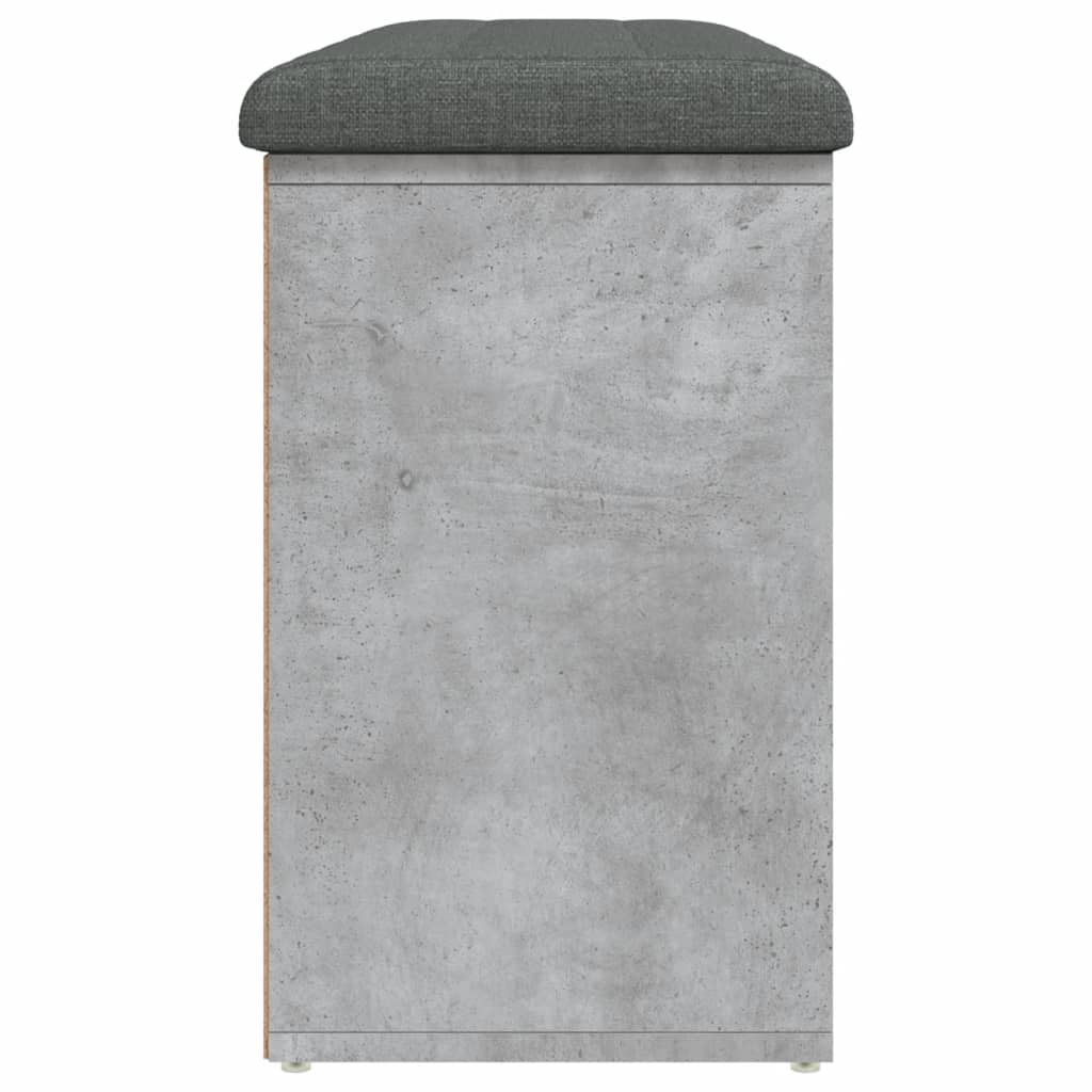 Klupa za cipele siva boja betona 102x32x50 cm konstruirano drvo