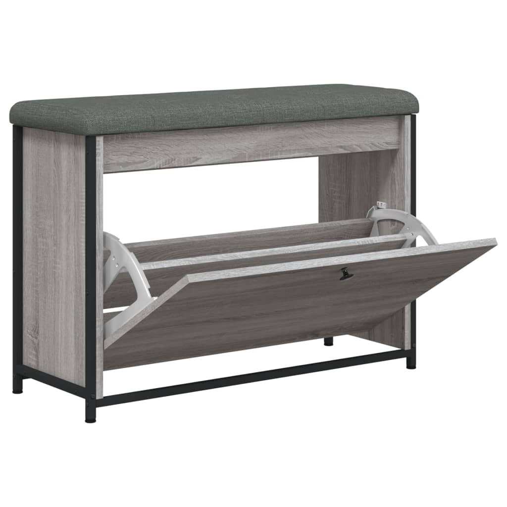 Klupa za cipele s preklopnom ladicom boja hrasta 82x32x56 cm