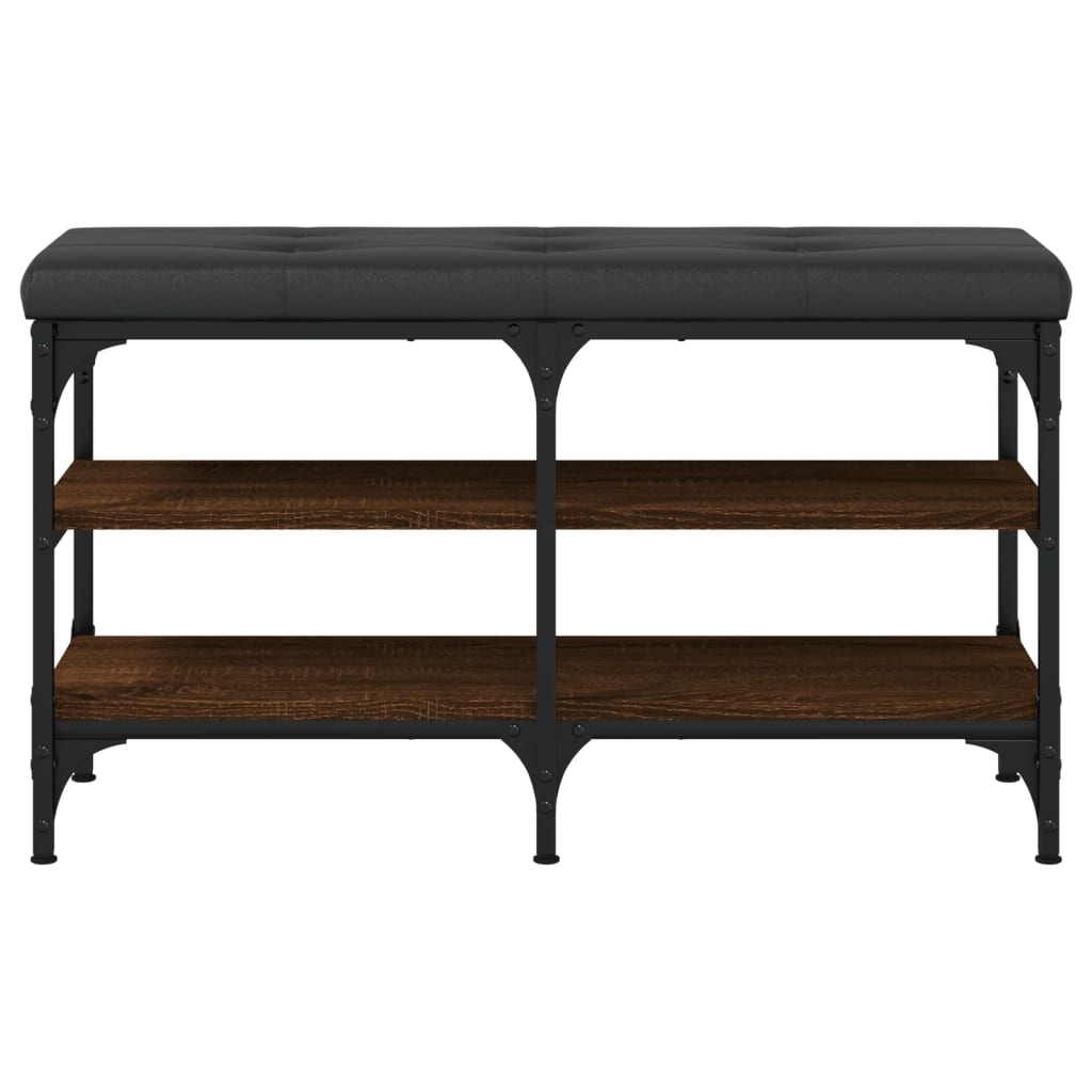 Klupa za cipele smeđa boja hrasta 82x32x47 cm konstruirano drvo
