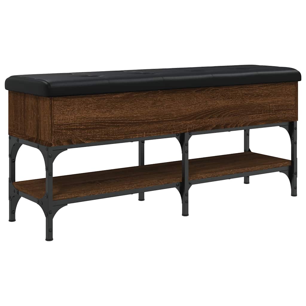 Klupa za cipele smeđa boja hrasta 102x32x45cm konstruirano drvo