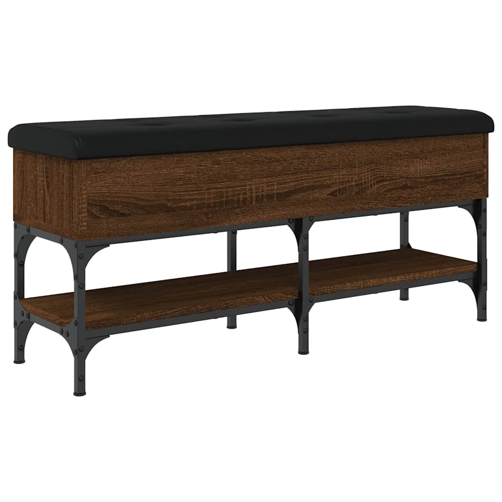 Klupa za cipele smeđa boja hrasta 102x32x45cm konstruirano drvo