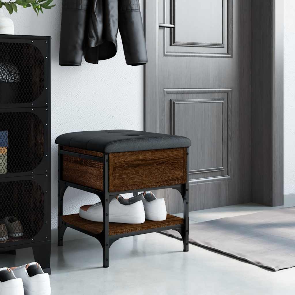 Klupa za cipele boja hrasta 42x42x45 cm od konstruiranog drva