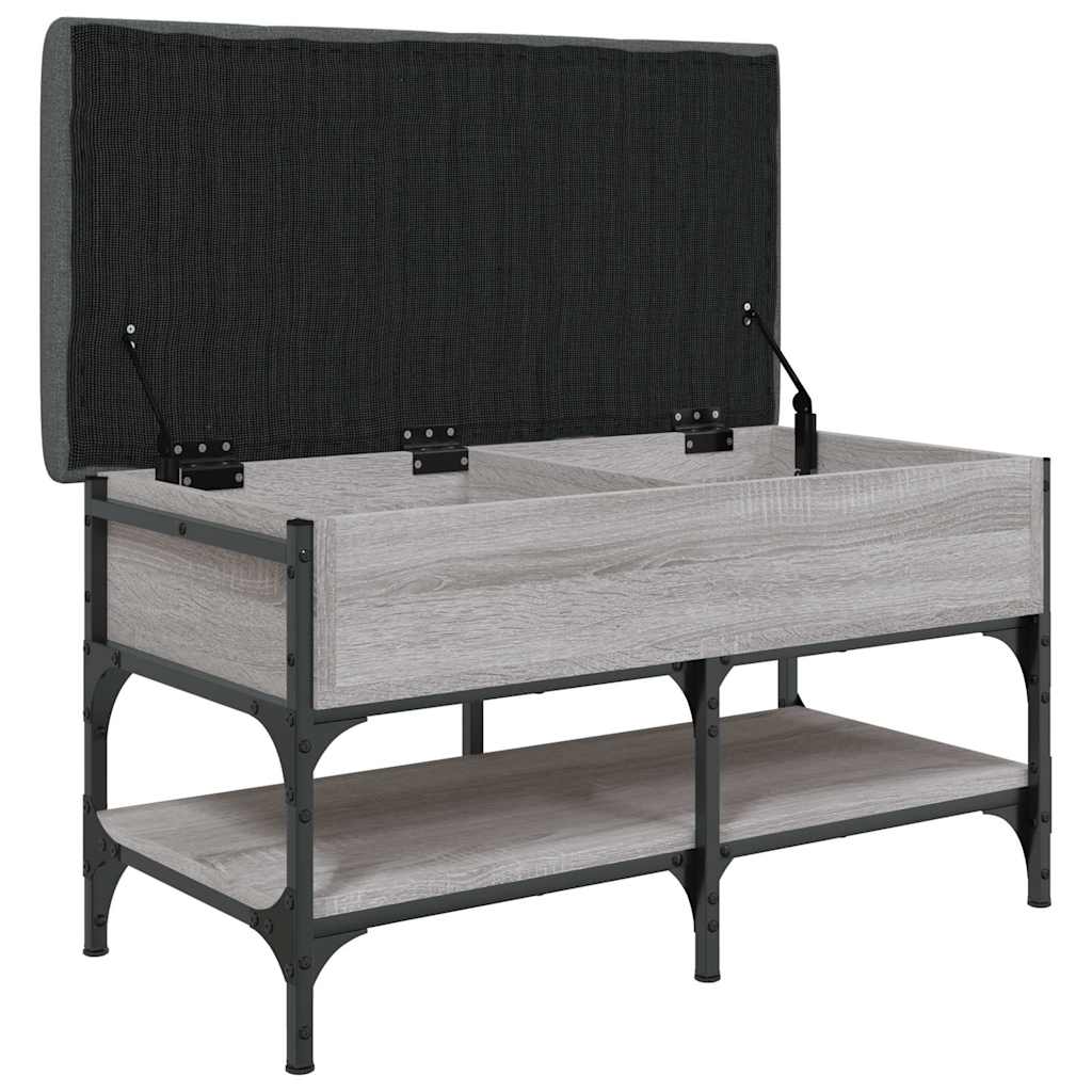 Klupa za cipele siva boja hrasta 82x42x45 cm konstruirano drvo