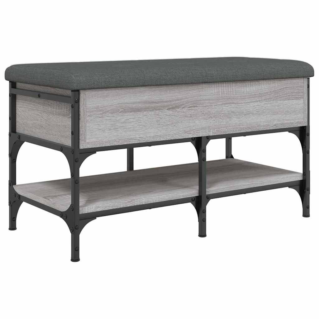 Klupa za cipele siva boja hrasta 82x42x45 cm konstruirano drvo