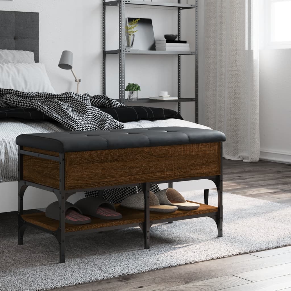 Klupa za cipele boja hrasta 82x42x45 cm od konstruiranog drva