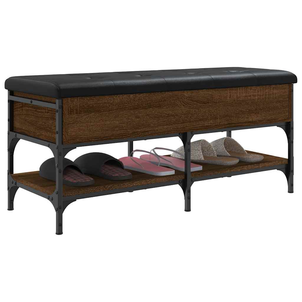 Klupa za cipele boja hrasta 102x42x45 cm od konstruiranog drva