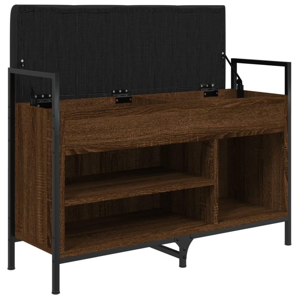 Klupa za cipele boja smeđeg hrasta 85,5x32x57,5 cm drvena